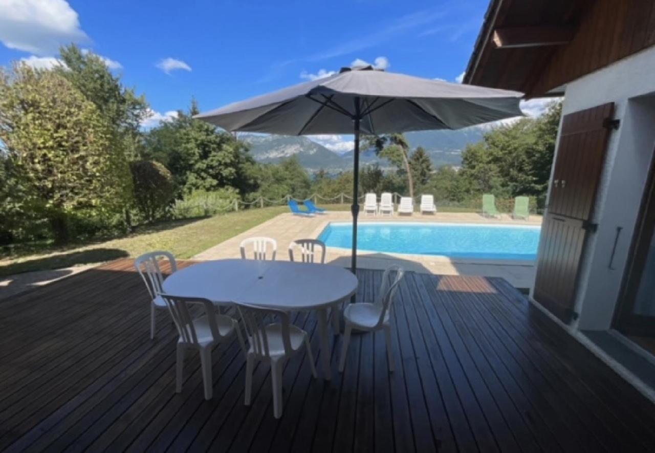 Villa Avec Piscine, Vue Lac Et Montagne Sévrier Exterior foto